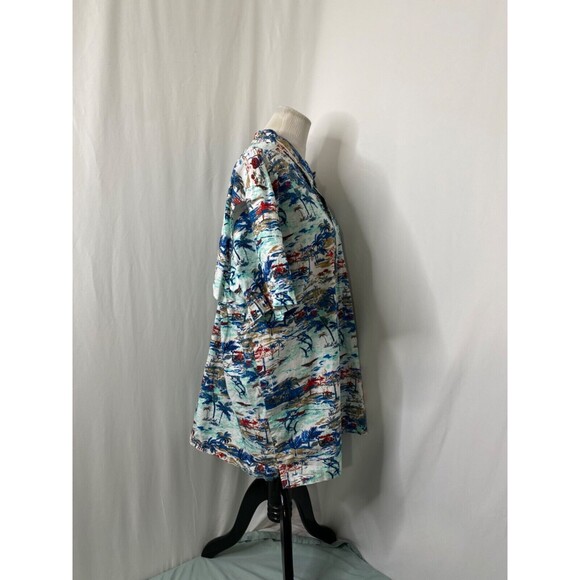 Columbia Men’s Hawaiian Shirt Multicolor Button-Down Short Sleeve Size XL - Picture 8 of 13